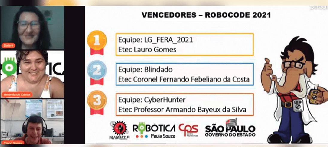 ETEC LAURO GOMES É TRICAMPEÃ DO TORNEIO DE ROBOCODE, TV São Bernardo - Notícias de São Bernardo do Campo - TVSBC