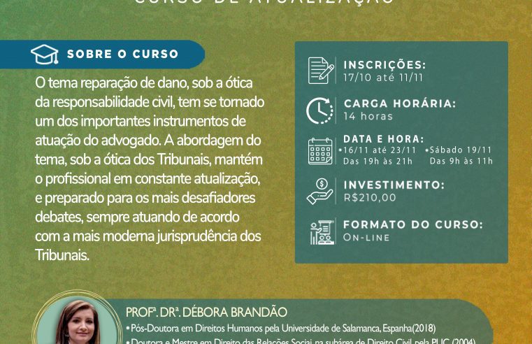 FDSBC APRESENTA CURSO DE ATUALIZAÇÃO SOBRE RESPONSABILIDADE CIVIL NAS RELAÇÕES DE CONSUMO