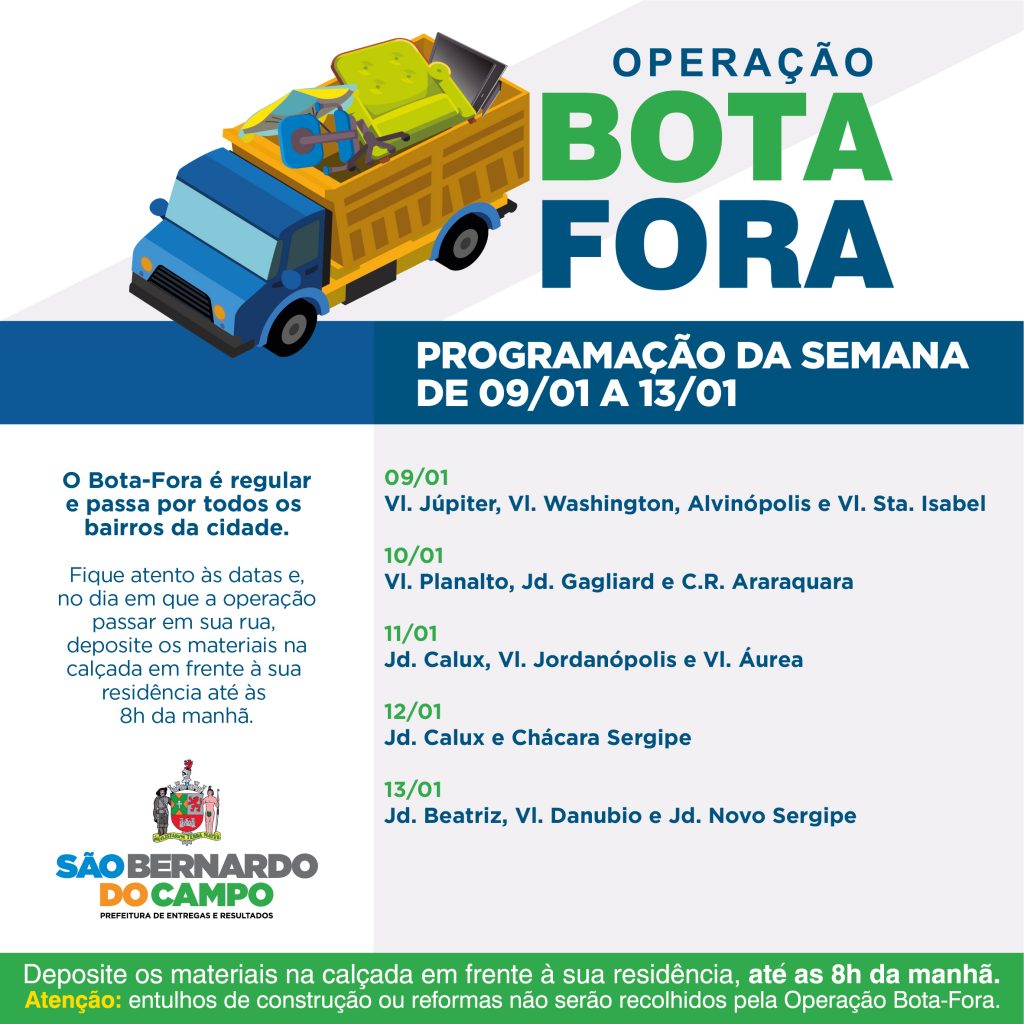 OPERAÇÃO BOTA-FORA SÃO BERNARDO 10/1 A 13/1, TV São Bernardo - Notícias de São Bernardo do Campo - TVSBC