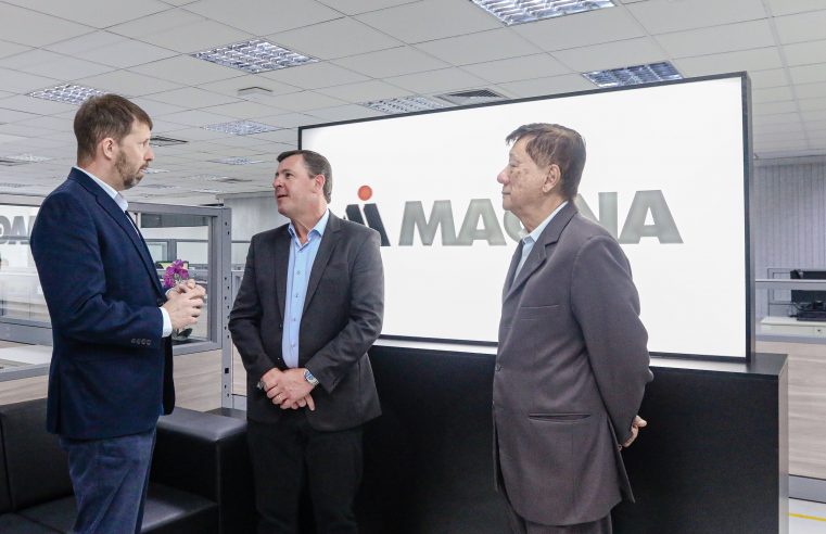 PREFEITO ORLANDO MORANDO VISITA SEDE DA MULTINACIONAL MAGNA, LOCALIZADA NA ANTIGA PANEX