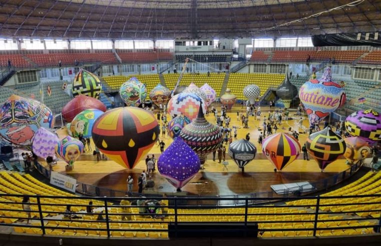 DOMINGO TEM EXPOSIÇÃO DE BALÕES ECOLÓGICOS NO GINÁSIO POLIESPORTIVO