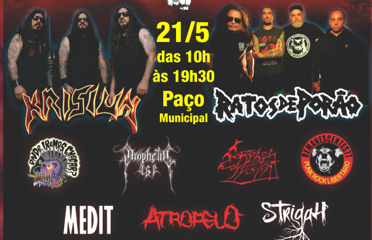 DOMINGO É DIA DE SOM PESADO COM O DIA MUNICIPAL DO ROCK EM MAUÁ