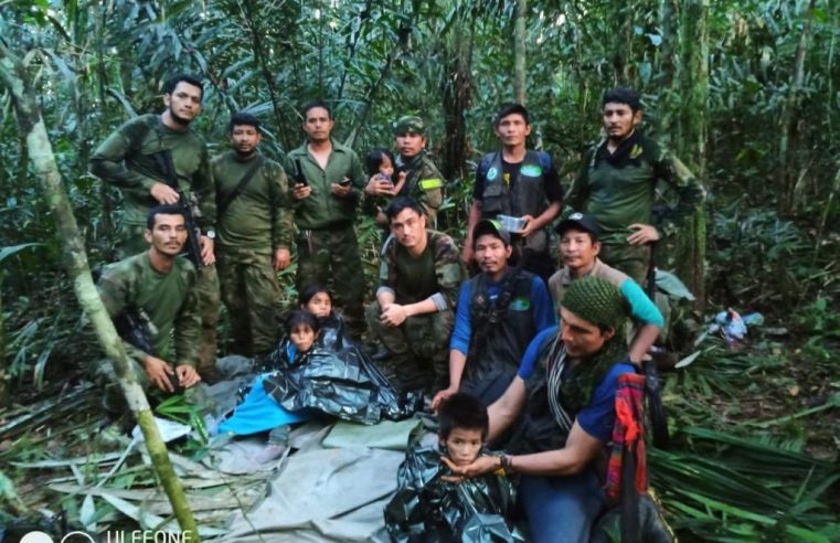 QUATRO CRIANÇAS SÃO RESGATADAS APÓS ACIDENTE AÉREO NA SELVA COLOMBIANA