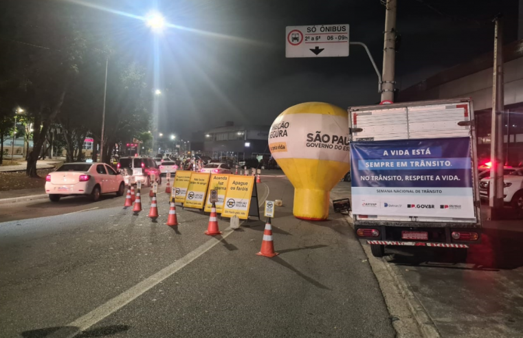 FISCALIZAÇÃO EM SÃO BERNARDO É UMA DAS 120 REALIZADAS PELO DETRAN-SP E PELA PM NA SEMANA NACIONAL DE TRÂNSITO