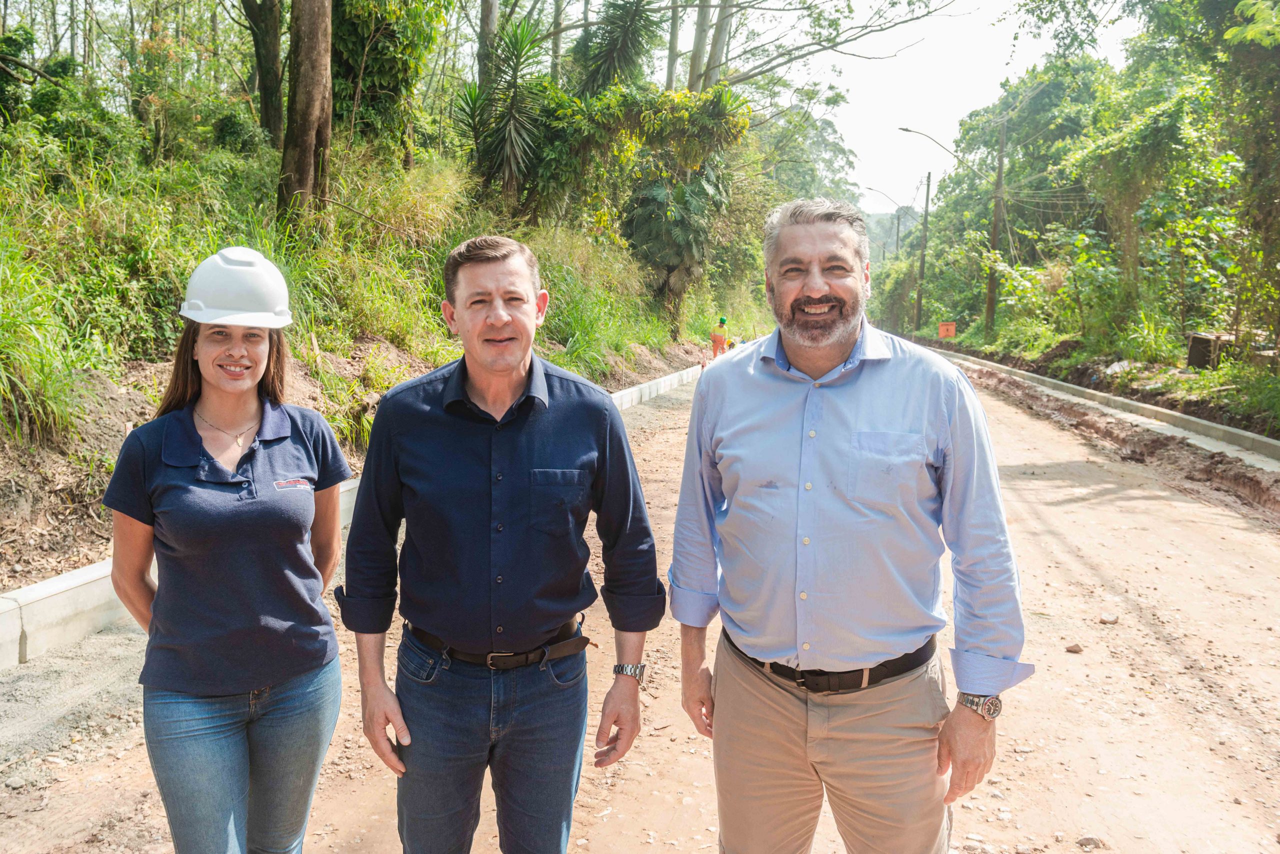 PREFEITO ORLANDO MORANDO VISTORIA ANDAMENTO DAS OBRAS DA ESTRADA DOS ALVARENGAS