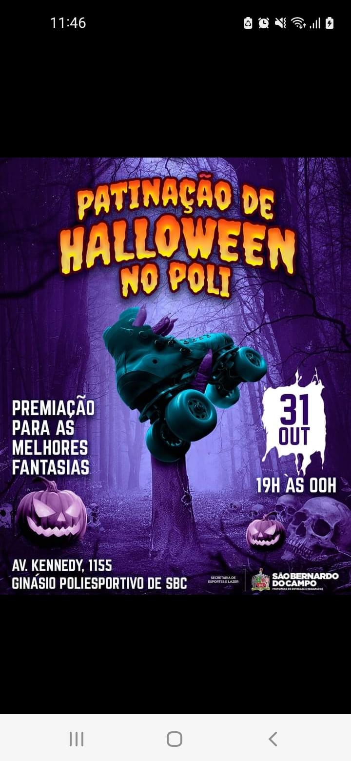 É HOJE: HALLOWEEN SOBRE RODAS NO POLIESPORTIVO! 🎃👻