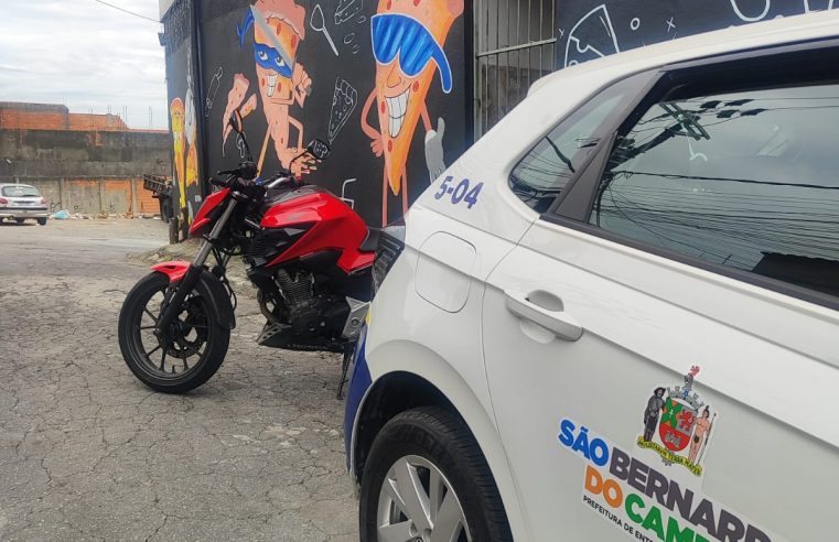 NO ALTO INDUSTRIAL, GCM DE SÃO BERNARDO RECUPERA MOTO ROUBADA DIA 12 NA KENNEDY