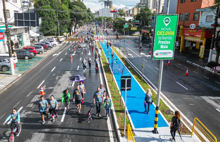 COM A PRESENÇA DE 2.000 PESSOAS, PREFEITO ORLANDO MORANDO ENTREGA CICLOVIA DA AVENIDA PRESTES MAIA