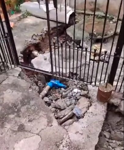 VÍDEO MOSTRA ESTRAGOS CAUSADOS POR VAZAMENTO DE ÁGUA NO JARDIM COLINA