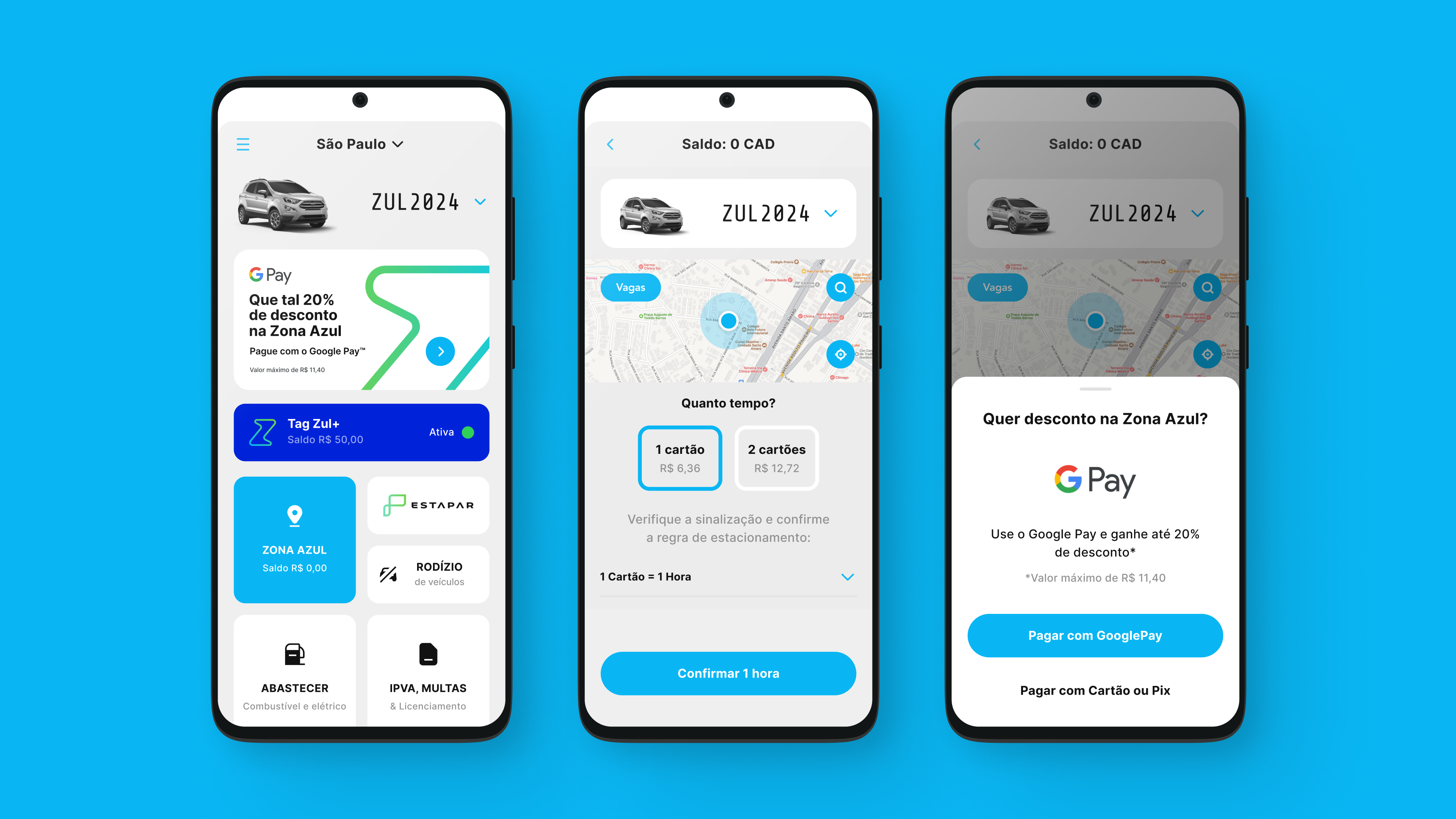 MOTORISTAS TÊM 20% DE DESCONTO NA ZONA AZUL VIA GOOGLE PAY EM SANTO ANDRÉ E SÃO BERNARDO