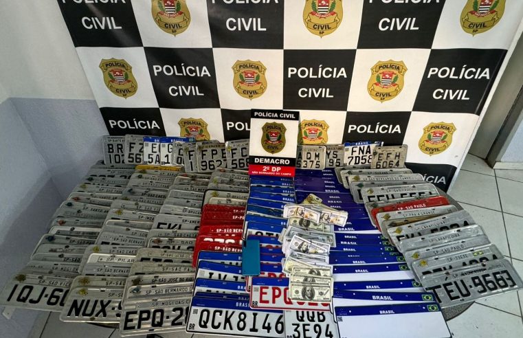 POLÍCIA DE SÃO BERNARDO FAZ MEGAOPERAÇÃO E APREENDE PLACAS FALSAS