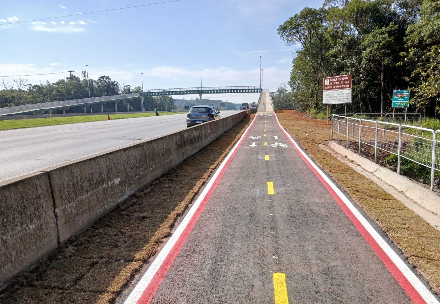 PASSARELA E CICLOVIA SÃO INAUGURADAS NA RODOVIA DOS IMIGRANTES