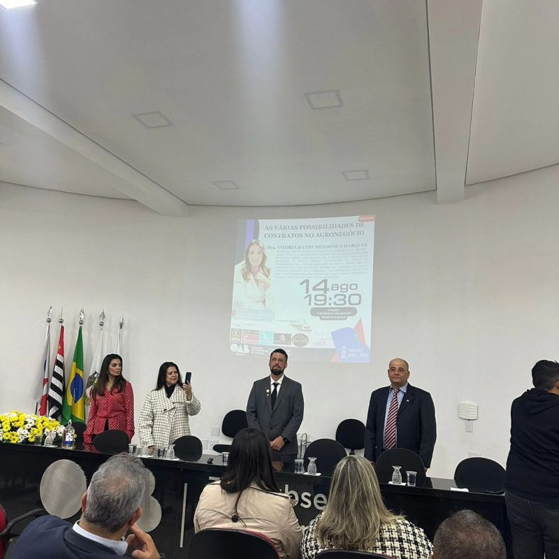 OAB SÃO BERNARDO REALIZA PALESTRA SOBRE AGRONEGÓCIO COM A DRA. VITÓRIA RATTO MENDONÇA MARQUES