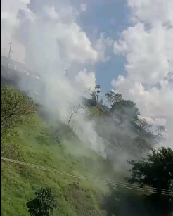 INCÊNDIO ATINGE MATA NA ESTRADA DO MONTANHÃO