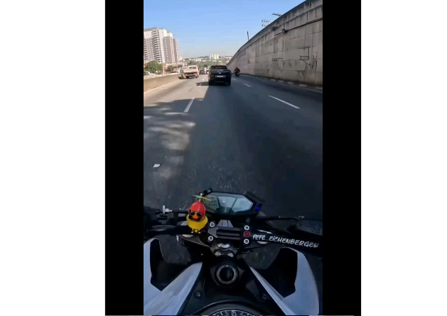 MOTOCICLISTA GRAVA PRÓPRIO ACIDENTE NA AVENIDA LIONS EM SÃO BERNARDO