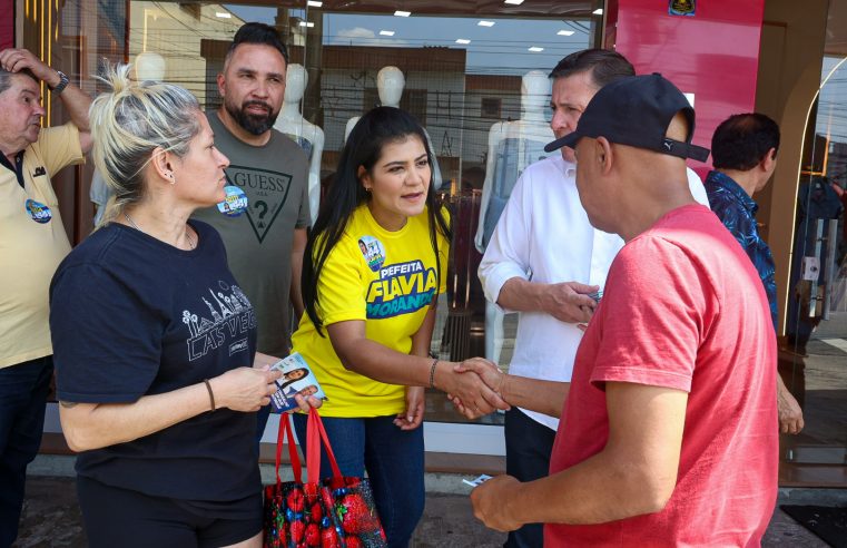 NA AV. CASTELO BRANCO, FLÁVIA MORANDO REFORÇA PLANO DE FOMENTAR EMPREENDEDORISMO