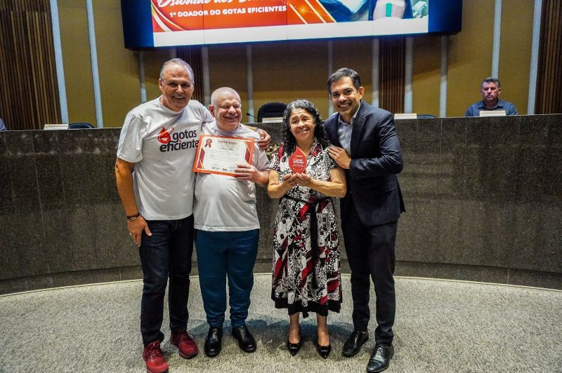 SESSÃO SOLENE &#8220;GOTAS EFICIENTES&#8221; HOMENAGEIA DOADORES DE SANGUE EM SÃO BERNARDO