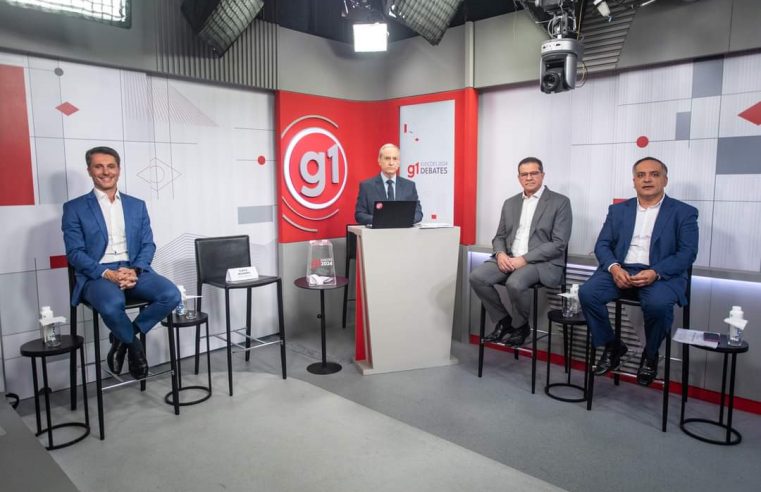 ALEX, LUIZ FERNANDO E MARCELO LIMA PARTICIPAM DE DEBATE DO G1 E DISCUTEM SAÚDE, SEGURANÇA E MOBILIDADE EM SÃO BERNARDO