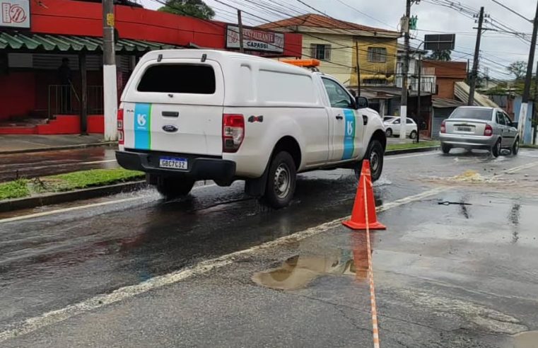 SABESP REALIZA REPARO EM ADUTORA NA GALVÃO BUENO