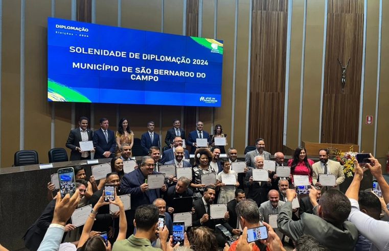 MARCELO LIMA, JÉSSICA CORMICK E VEREADORES SÃO DIPLOMADOS EM SÃO BERNARDO