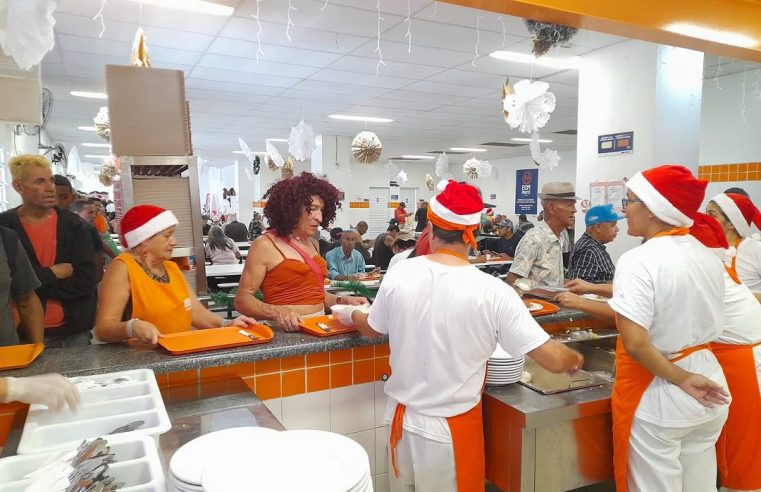 UNIDADES DO BOM PRATO CENTRO E ASSUNÇÃO CELEBRAM O NATAL COM ALMOÇO ESPECIAL NESTA TERÇA