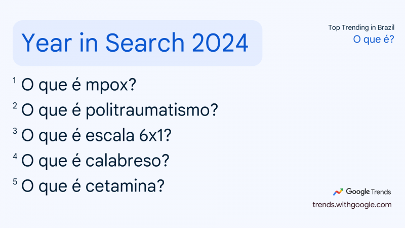 O QUE O BRASIL MAIS PROCUROU EM 2024?