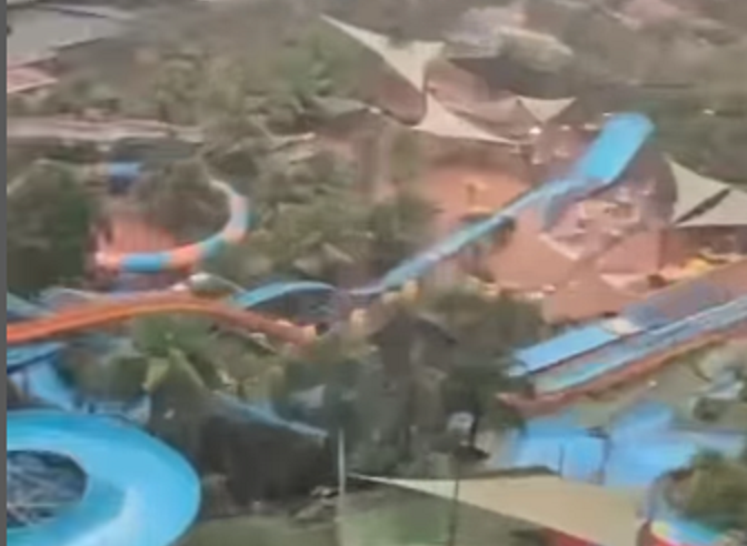 TEMPORAL CAUSA ESTRAGOS E FECHAMENTO DE PARQUE EM OLÍMPIA