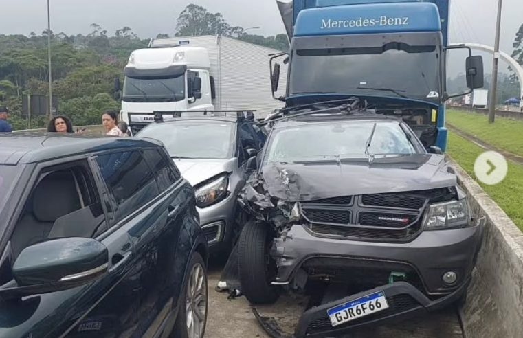 ENGAVETAMENTO ENVOLVENDO 10 VEÍCULOS NO RODOANEL TRECHO SUL DEIXA UMA VÍTIMA FATAL