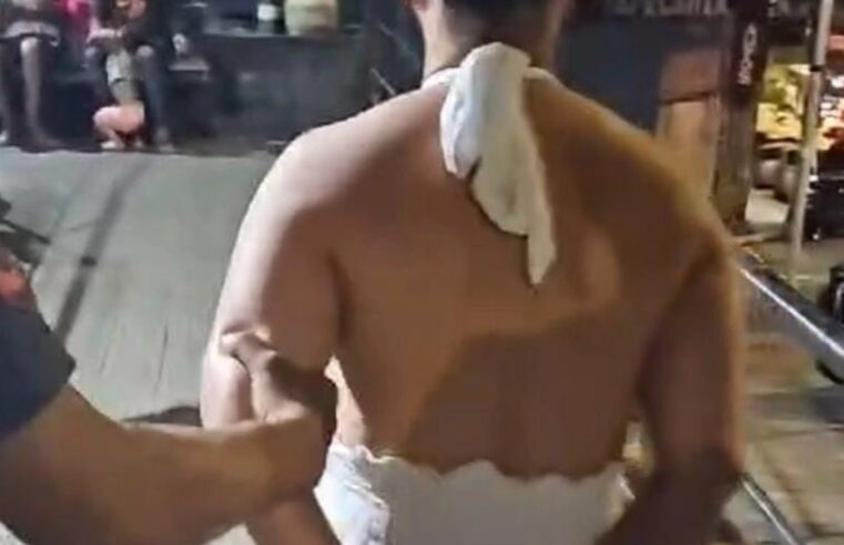 MULHER ARREMESSA BALDE DE SODA CÁUSTICA NO ROSTO DE HOMEM E É PRESA EM DIADEMA