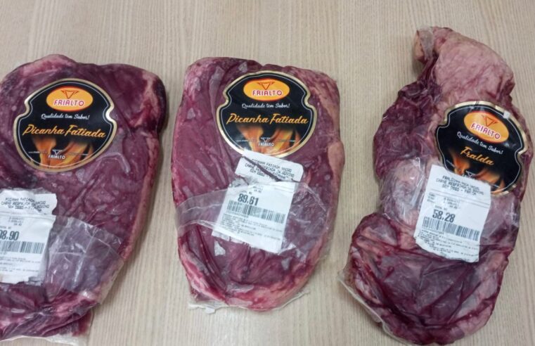 GCM DE RIBEIRÃO PIRES PRENDE SUSPEITO DE FURTAR PEÇAS DE PICANHA DE SUPERMERCADO