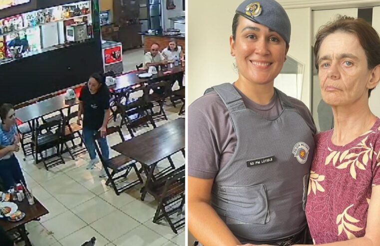 VÍDEO: PM DE FOLGA SALVA IDOSA ENGASGADA EM RESTAURANTE