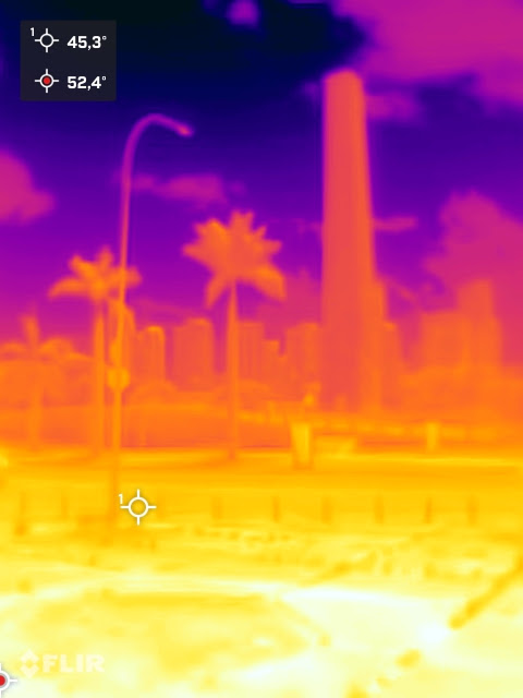 FOTOS MOSTRAM TEMPERATURAS SUPERIORES A 50ºC EM PONTOS DE CARNAVAL DE SÃO PAULO