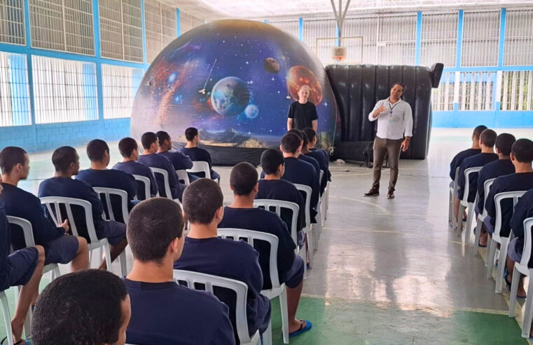 PLANETÁRIO LEVA EXPERIÊNCIA IMERSIVA SOBRE O UNIVERSO AOS JOVENS DA FUNDAÇÃO CASA DE DIADEMA