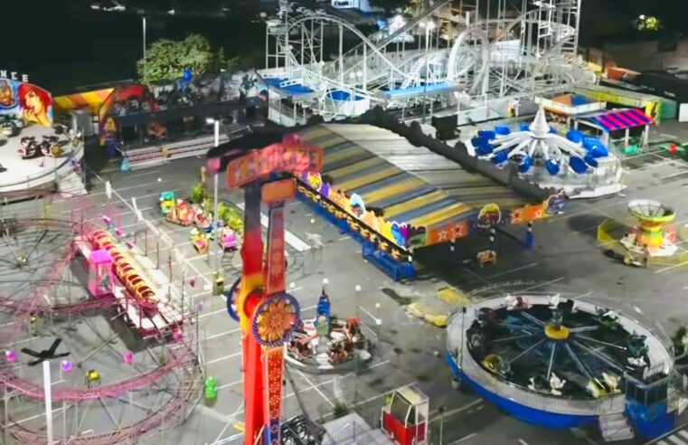 PARQUE DE DIVERSÕES É INSTALADO NO ESTACIONAMENTO DO MAX ATACADISTA EM SÃO BERNARDO