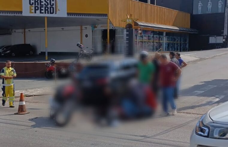 ALERTA DE TRÂNSITO: ACIDENTE ENVOLVENDO MOTO E CARRO NA LUCAS NOGUEIRA GARCEZ