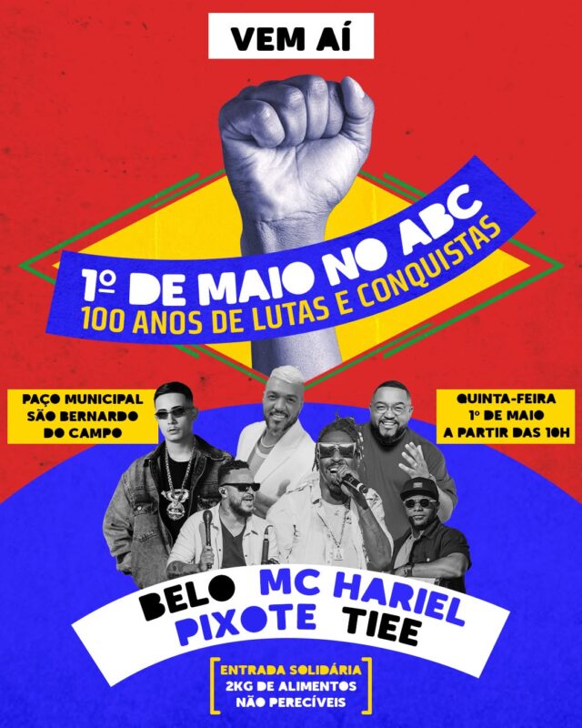 BELO, PIXOTE, MC HARIEL E TIEE AGITAM O PAÇO DE SÃO BERNARDO NO 1º DE MAIO
