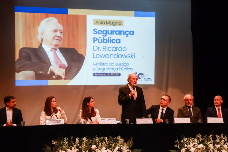EM SÃO BERNARDO, MINISTRO RICARDO LEWANDOWSKI DISCUTE PEC DA SEGURANÇA DURANTE AULA MAGNA 