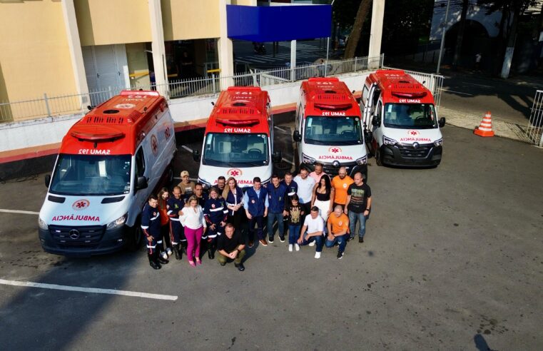 SANTO ANDRÉ RECEBE QUATRO NOVAS AMBULÂNCIAS PARA QUALIFICAR O SAMU