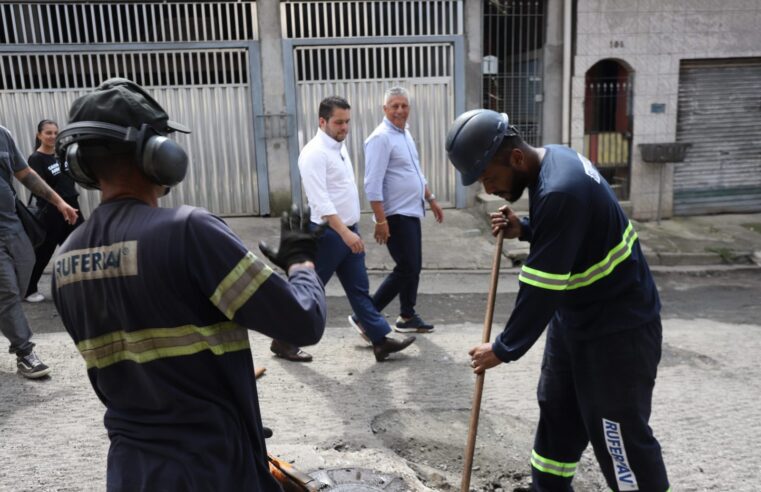 PARQUE MIAMI, EM SANTO ANDRÉ, RECEBE ASFALTO NOVO E ILUMINAÇÃO DE LED