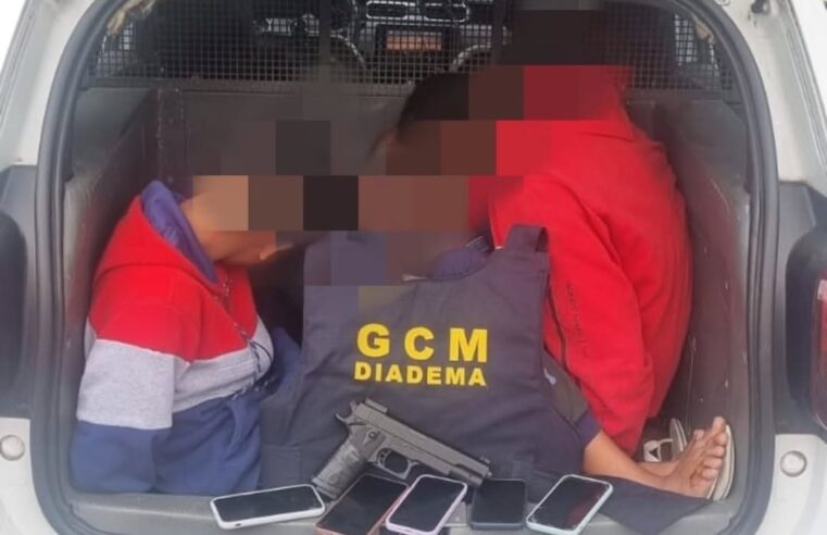 GCM APREENDE DOIS MENORES COM SIMULACRO APÓS FURTO DE CELULARES DE ESTUDANTES DO COLÉGIO ADVENTISTA EM DIADEMA