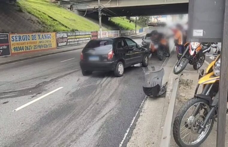 ACIDENTE NA AVENIDA LIONS DEIXA DUAS PESSOAS FERIDAS EM SÃO BERNARDO
