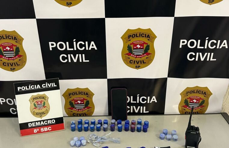 HOMEM QUE VENDIA ENTORPECENTES PERTO DE ESCOLA É PRESO PELO 8º DP EM SÃO BERNARDO