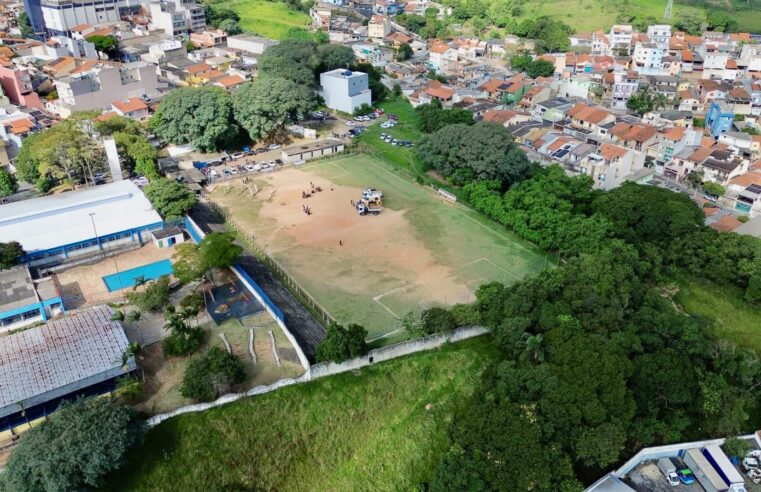 SANTO ANDRÉ DÁ INÍCIO ÀS OBRAS DE MODERNIZAÇÃO DO CAMPO DO HUMAITÁ E ANUNCIA PARQUE ESCOLA CLÁUDIO PETRIN