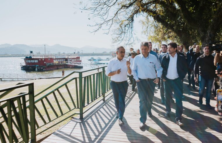 COM ARTICULAÇÃO DO PREFEITO MARCELO LIMA, GOVERNADOR TARCÍSIO CONFIRMA PARCERIA PARA REVITALIZAR PRAINHA DO RIACHO GRANDE