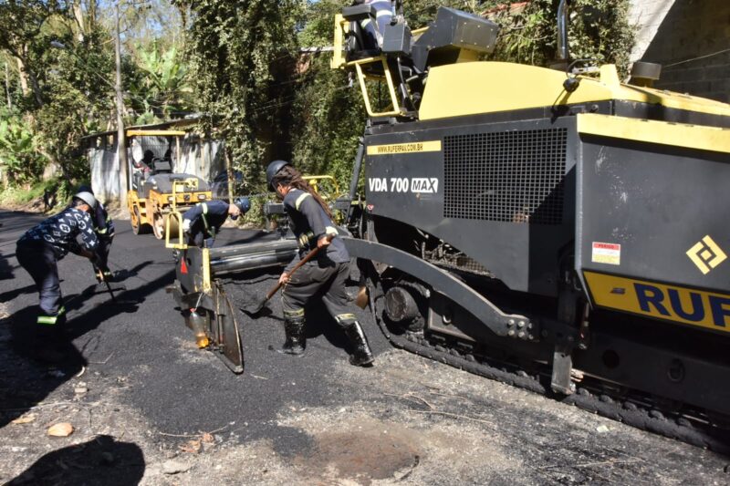 SANTO ANDRÉ LEVA ASFALTO NOVO ÀS RUAS DO RECREIO DA BORDA DO CAMPO
