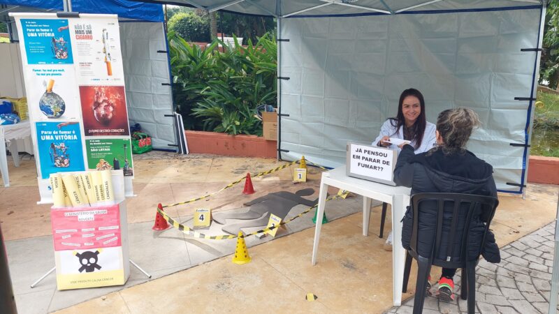DIA MUNDIAL SEM TABACO: AÇÃO NO PARQUE ALERTA POPULAÇÃO E OFERECE TRATAMENTO GRATUITO NAS 35 UBSS DE SÃO BERNARDO