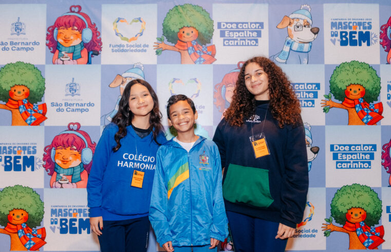 COM ‘MASCOTES DO BEM’ DE ALUNOS DA CIDADE, CAMPANHA DE INVERNO DE SÃO BERNARDO INCENTIVA SOLIDARIEDADE