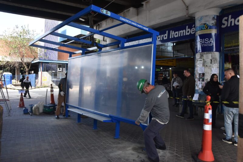 SANTO ANDRÉ REQUALIFICA E INSTALA NOVOS PONTOS DE ÔNIBUS COM INVESTIMENTOS DO PROMOBI