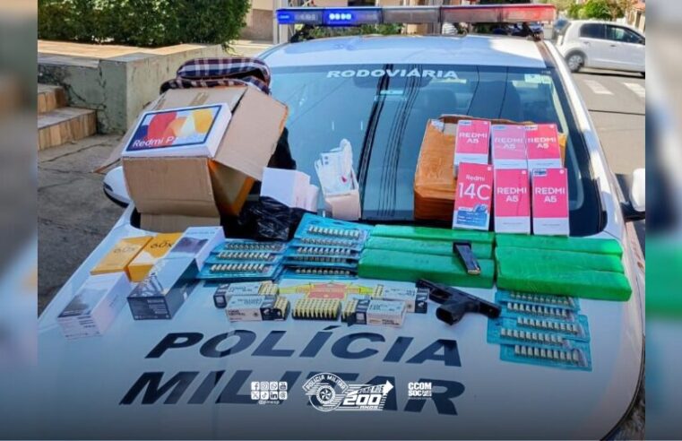 ÔNIBUS FRETADO QUE SAIU DE SÃO BERNARDO COM DESTINO A BRASÍLIA É FLAGRADO COM DROGAS, ARMA E MUNIÇÕES NA ANHANGUERA