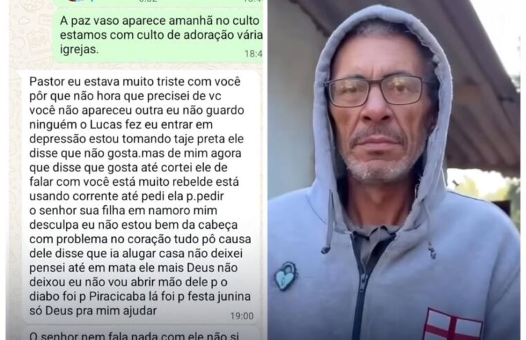 CASO DO BOLINHO ENVENENADO: PADRASTO DE LUCAS ENVIOU MENSAGEM A PASTOR: “PENSEI ATÉ EM MATAR ELE”